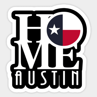 HOME Austin (White Ink) Sticker